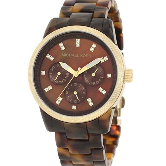 Michael Kors Tortoise Shell Watch - Picture 1 of 7
